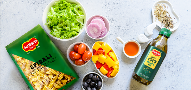 Del Monte Rainbow Pasta Salad  Recipe