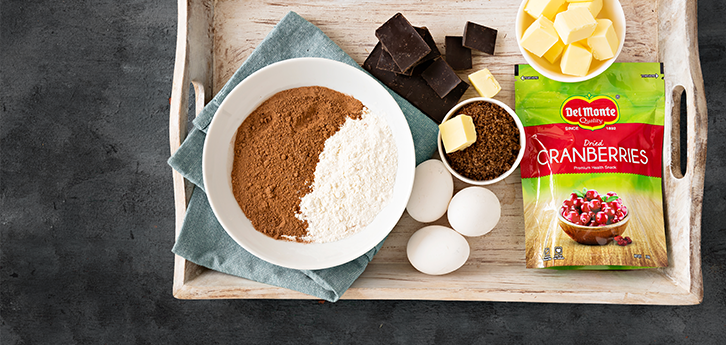 Del Monte Cranberry Brownies  Recipe