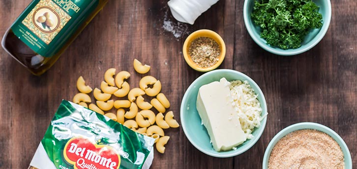 Del Monte Garlic Bread Crumb Pasta  Recipe